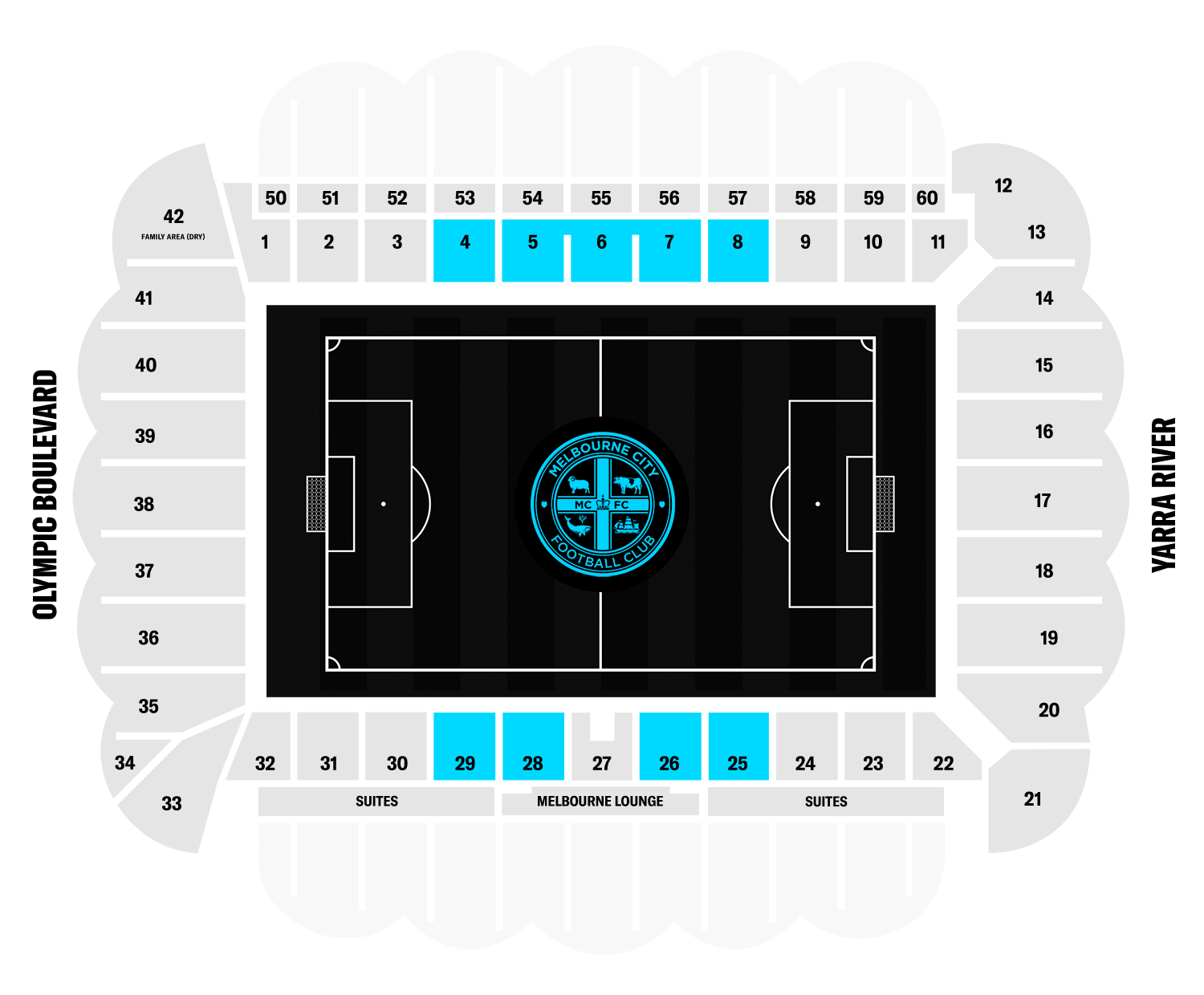 AAMI Park seating map — City Platinum